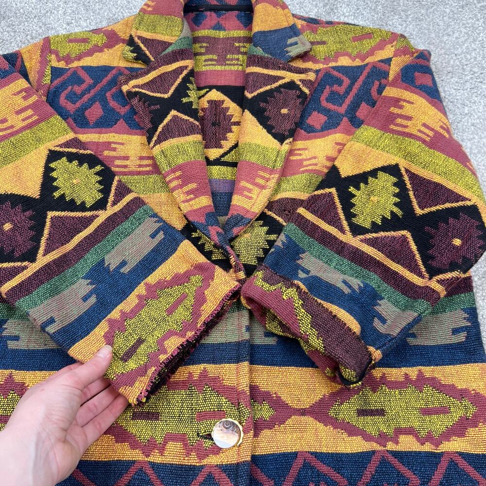 Women's Aztec Print Button Front Collared Western… - image 6